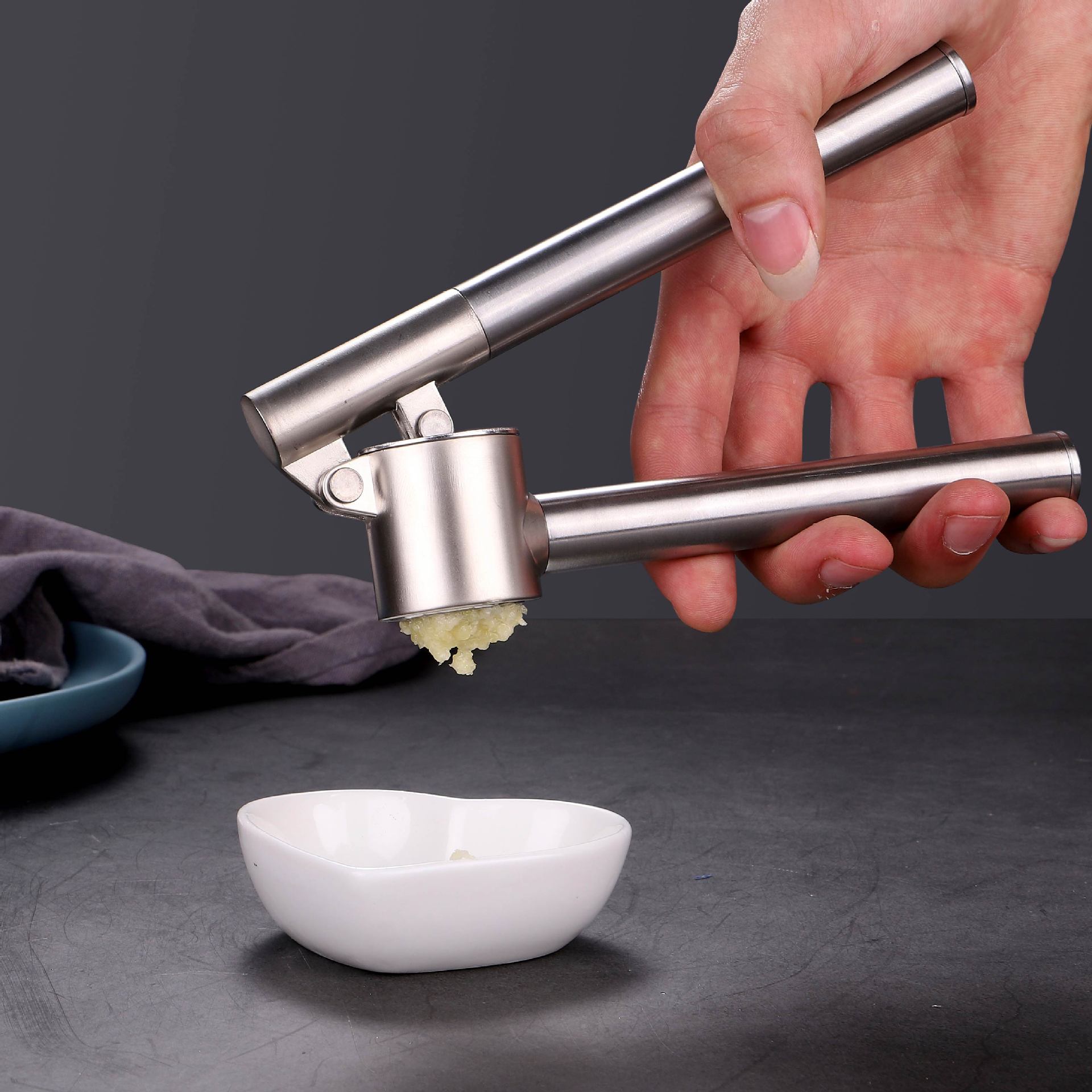 Kitchen Gadgets Garlic - Garlic Press Mincer Stainless Steel Garlic