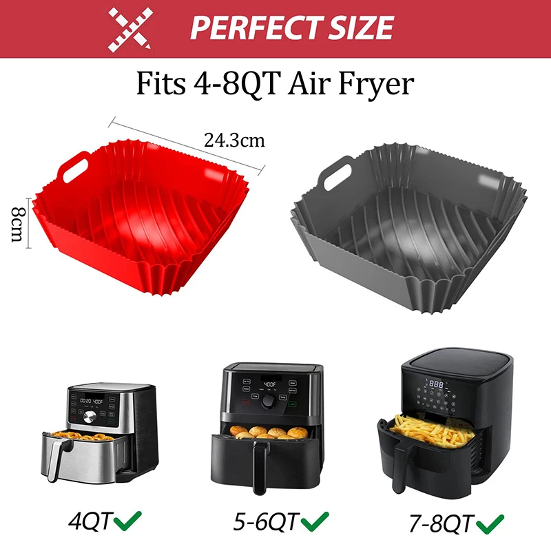 Large Air Fryer Silicone Baske - Silicone Steamer Basket recension och pris