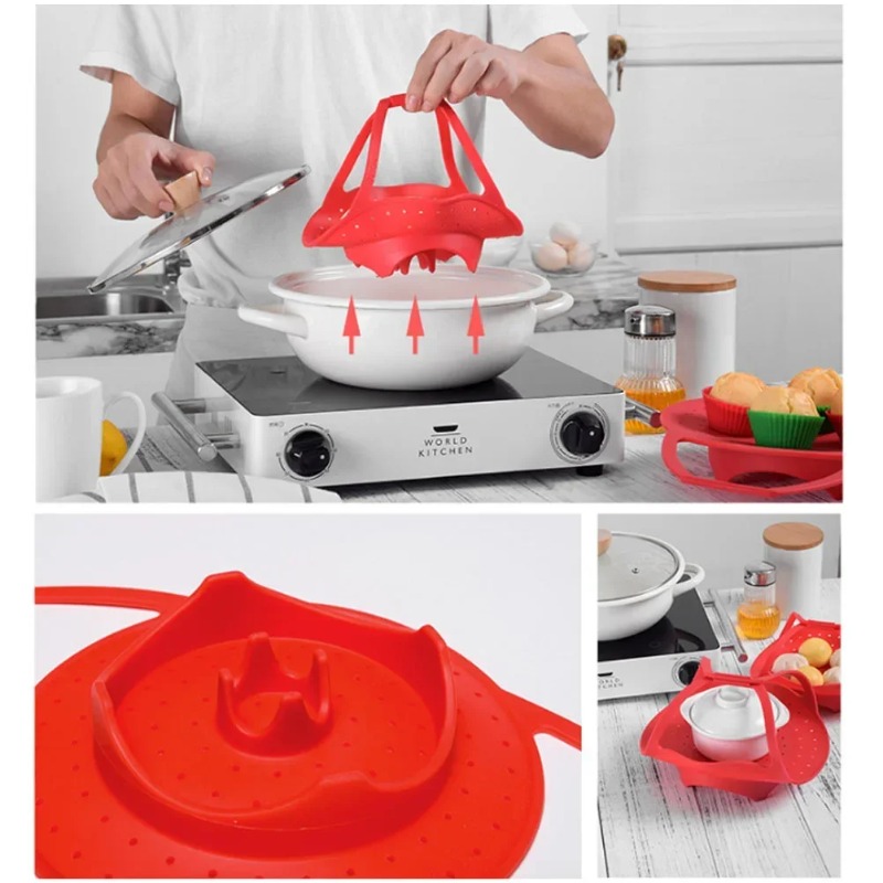 Steamer Basket with Silicone E - Silicone Steamer Basket recension och pris