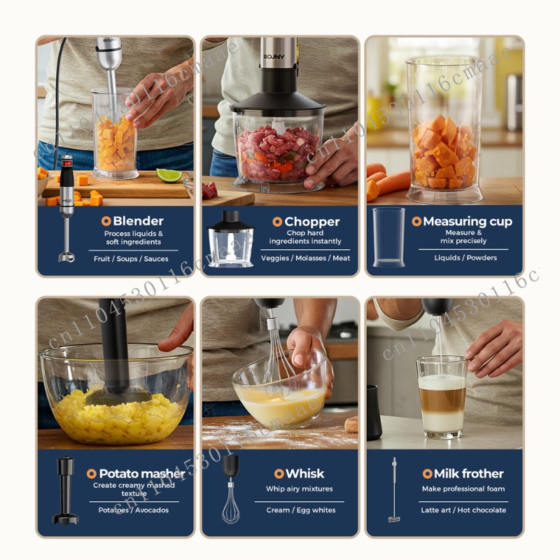 6-in-1  1200W Powerful Hand Bl - Immersion Blender Stick recension och pris