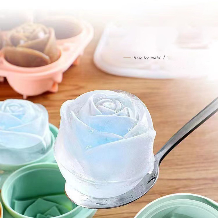 3D Rose Ice Molds 4 Holes Ice  - Kitchen Gadgets And Accessories recension och pris