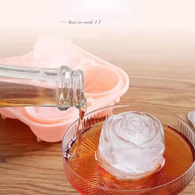 3D Rose Ice Molds 4 Holes Ice  - Kitchen Gadgets And Accessories recension och pris