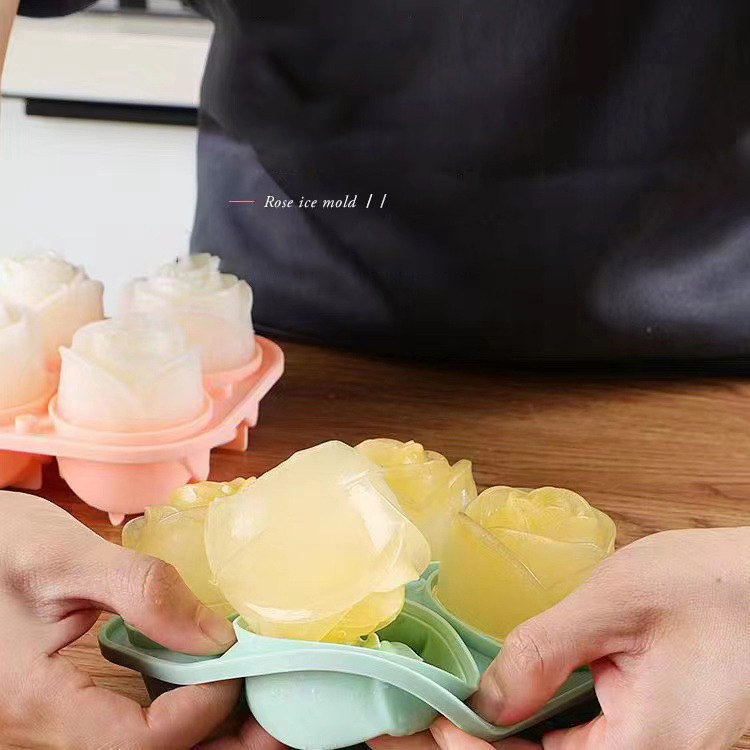 3D Rose Ice Molds 4 Holes Ice  - Kitchen Gadgets And Accessories recension och pris