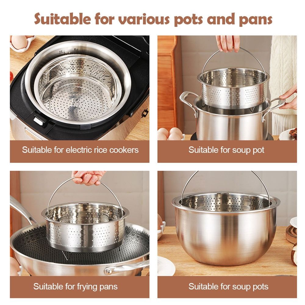 Stainless Steel Food Steamer K - Silicone Steamer Basket recension och pris