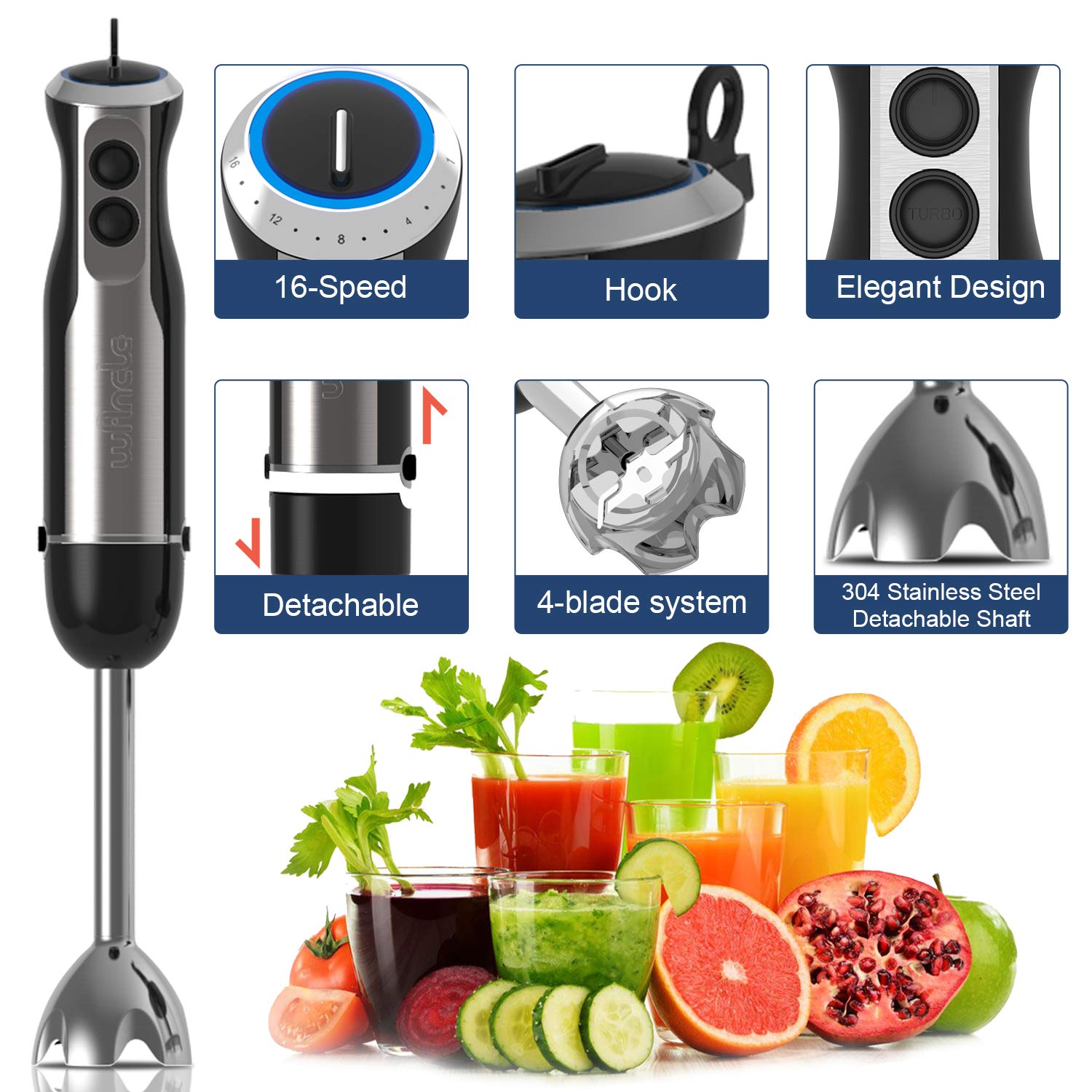 Wancle 1000W Immersion Hand Bl - Immersion Blender Stick recension och pris