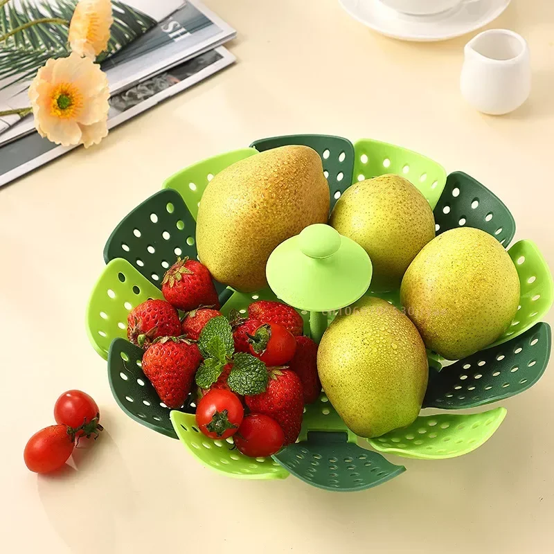 Folding Food Steamer Vegetable - Silicone Steamer Basket recension och pris