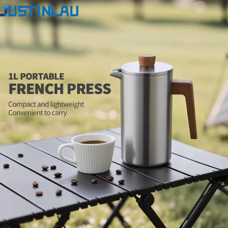 JUSTINLAU 1000ml Stainless Ste - French Press Coffee Maker recension och pris