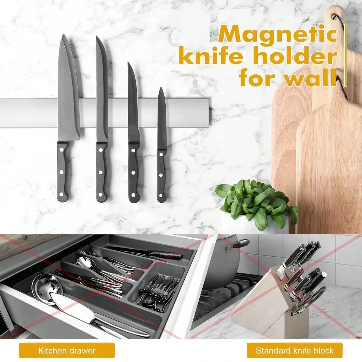 Leeseph Magnetic Knife Holder  - Magnetic Knife Strip recension och pris