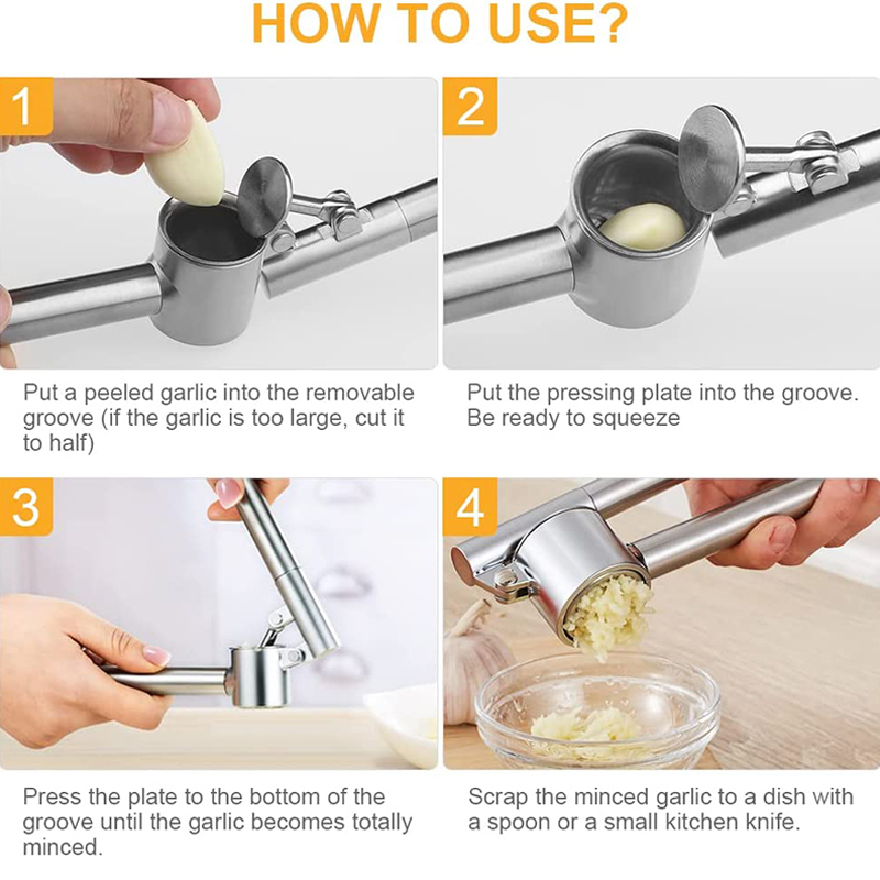Garlic Press Mincer Stainless  - Kitchen Gadgets Garlic recension och pris
