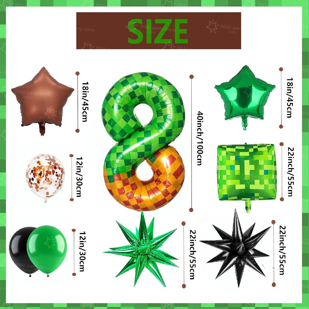 Pixel Miner Number Foil Balloo - Kitchen Gadgets Videos recension och pris