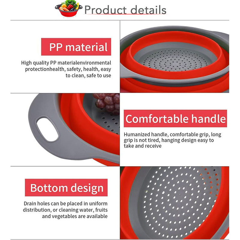 2 Pcs/Set Foldable Silicone Co - Silicone Steamer Basket recension och pris