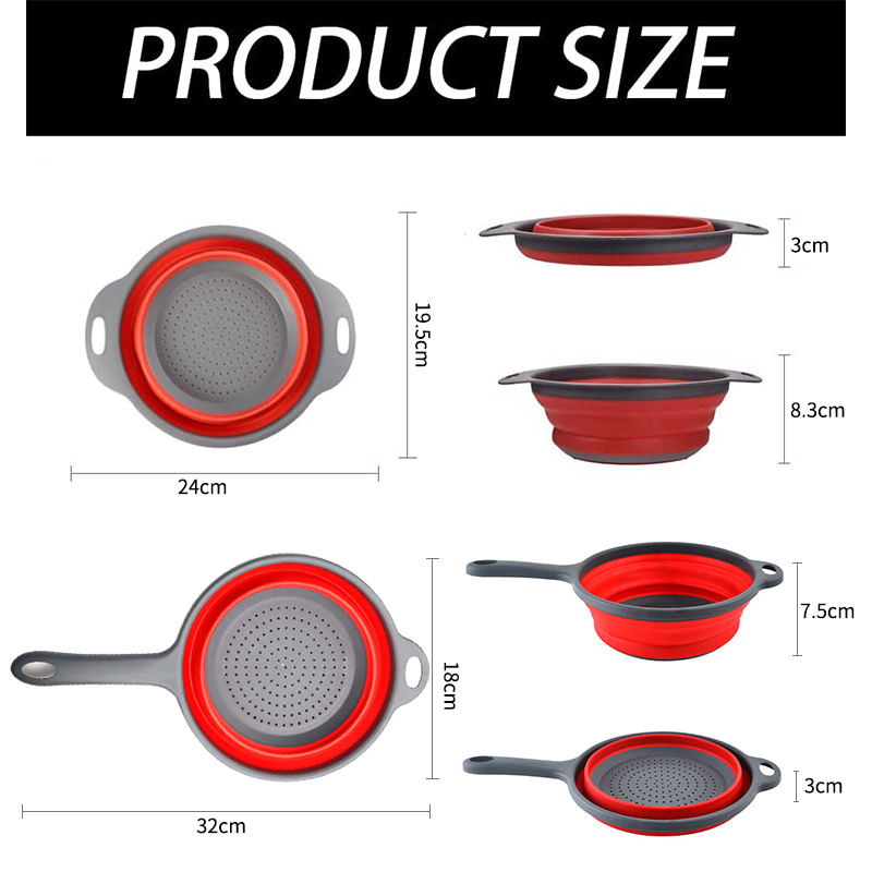 2 Pcs/Set Foldable Silicone Co - Silicone Steamer Basket recension och pris