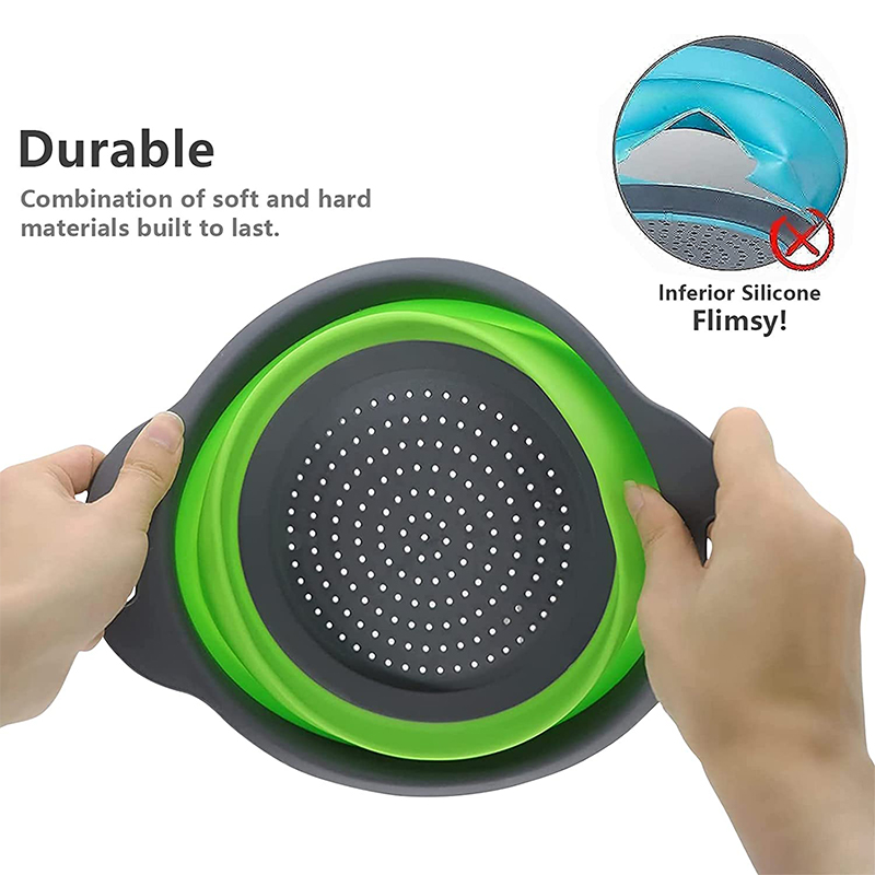 2 Pcs/Set Foldable Silicone Co - Silicone Steamer Basket recension och pris